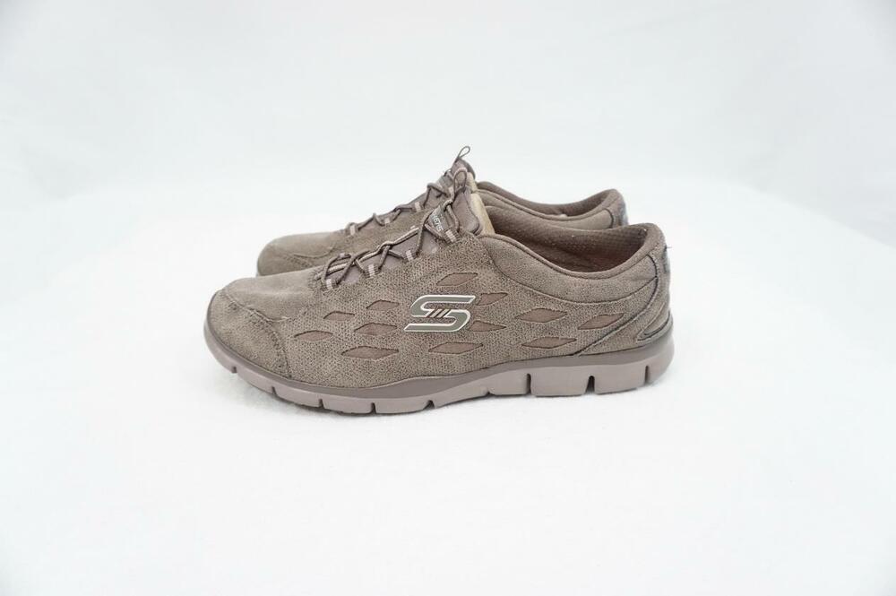 SKECHERS GRATIS WOM 8 USED TEXTILE FLATS/SLIP ON/SNEAKERS 22774W MEMORY FOAM